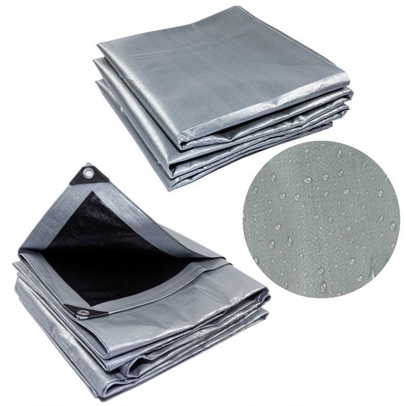 Hrubá strieborná krycia plachta s gramážou 260 g/m2