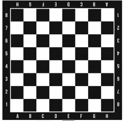 Стикер за маса за шах 54 х 54 см