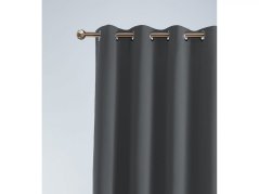 Dunkelgrauer abdunkelnder Ösenvorhang 140 x 250 cm