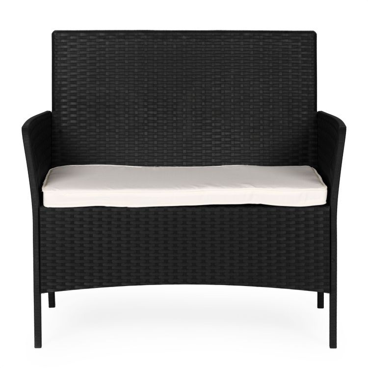 Divano da giardino con cuscino - divano in rattan per balcone e terrazza