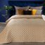Cuvertură de pat din catifea monocromatică cu matlasare