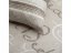 Copriletto beige con righe e iscrizioni 160 x 200 cm