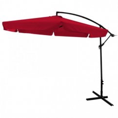 Roter Garten-Sonnenschirm mit Ständer