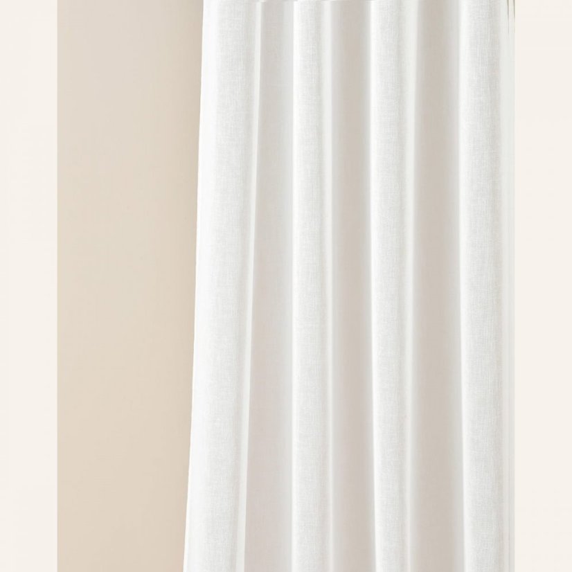 Bílý závěs Sensia s průchodkami 140 x 260 cm