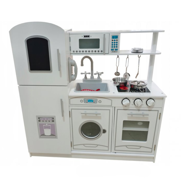 Gyerekkonyha kiegészítőkkel és LED világítással - fehér