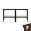 Raft negru cu 4 rafturi 150 x 75 x 30 cm
