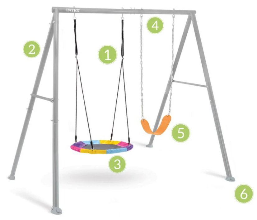Garten-Kinderschaukel stabile Metallkonstruktion