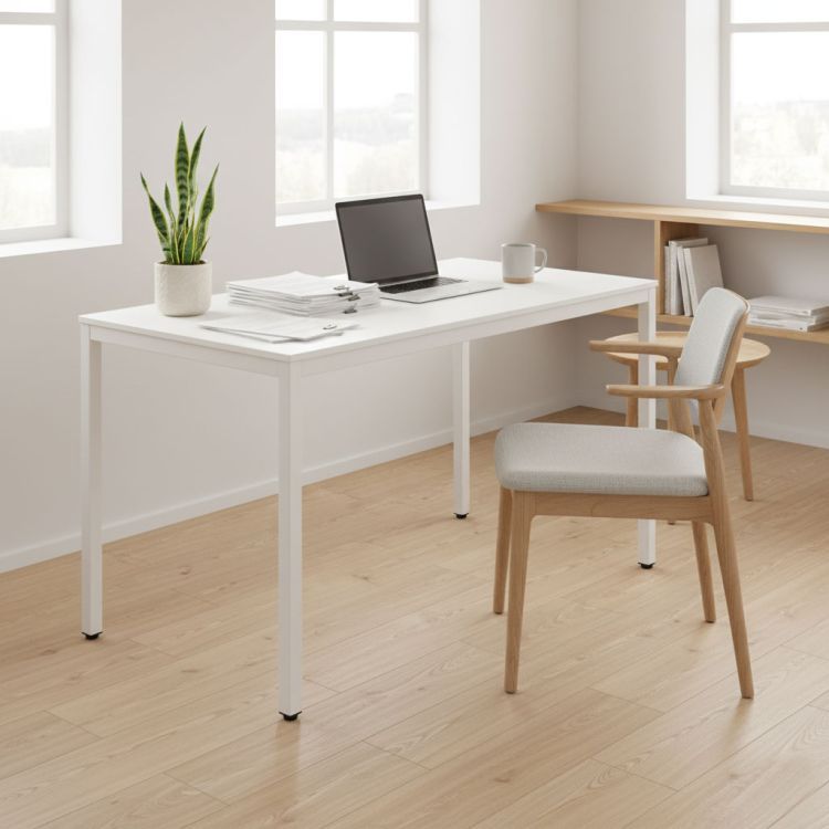 Kuchyňský stůl bílý 120 x 60 cm - univerzální stůl pro 4-5 osob