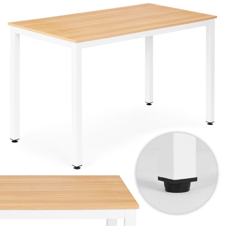 Univerzálny pracovný a jedálenský stôl 120 x 60 cm - 4–5 osôb, svetlý dub