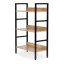 Stabilný 3-policový regál - kombinácia kovu a dreva 93 x 60 x 27,5 cm
