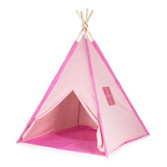 Teepee stan, domček pre deti ružový 120 x 120 cm