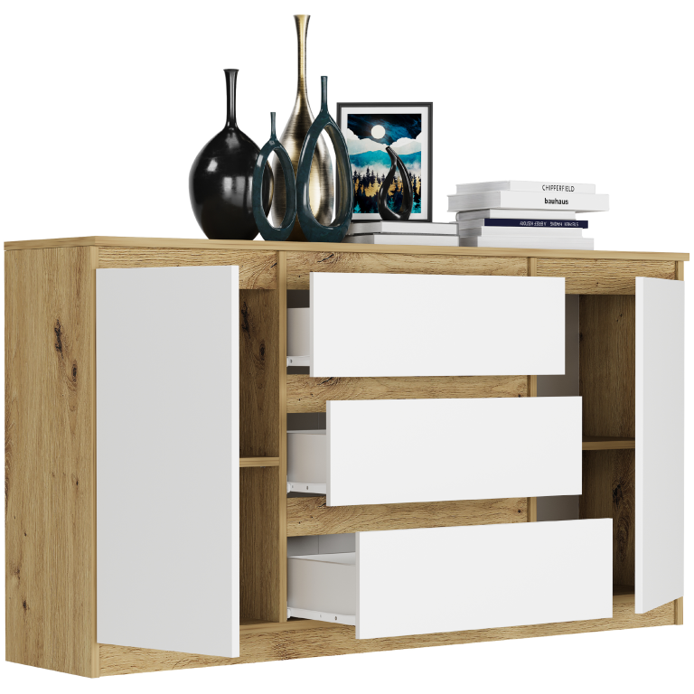 Geräumige Kommode R-140-S3 - verschiedene Farbvarianten