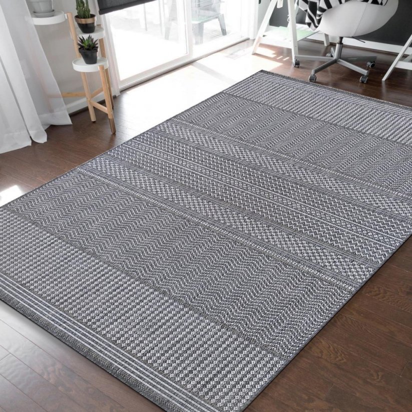 Univerzální koberec s jemným vzorem v šedé barvě - Rozměr koberce: Šířka: 200 cm | Délka: 290 cm