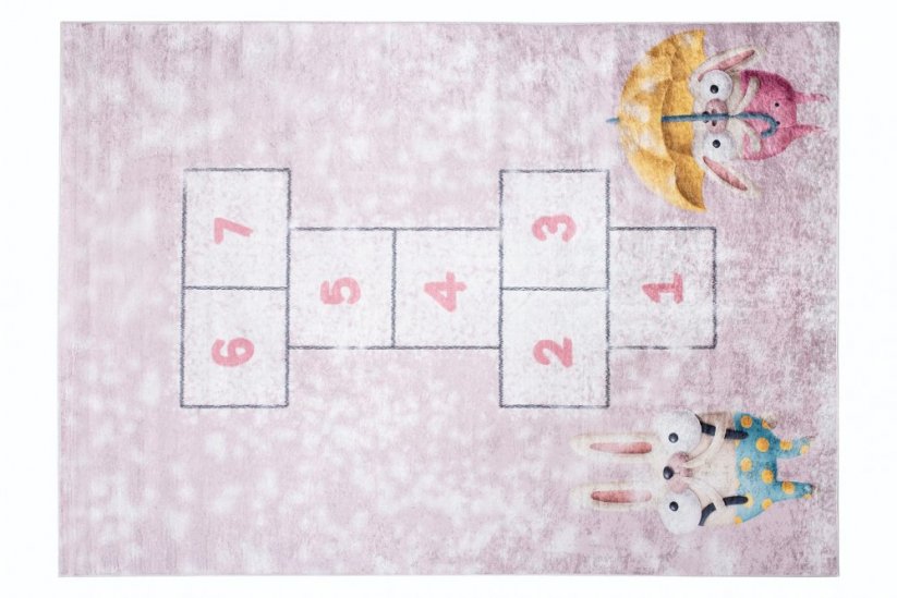 Dětský koberec s motivem zvířátek a her školka - Rozměr koberce: Šířka: 80 cm | Délka: 150 cm