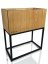 Dekorativer Pflanzkübel aus glatter Natureiche LOFT FIORINO 42X22X50 cm