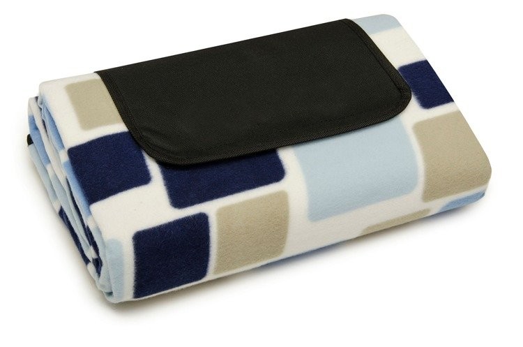Barevné piknikové deky s motivem modrých kostek