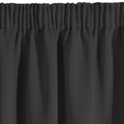 Едноцветни затъмнителни завеси за спалня в тъмно сиво 135 x 270 cm