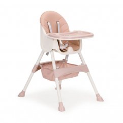 Розов стол за хранене за деца до 3 години