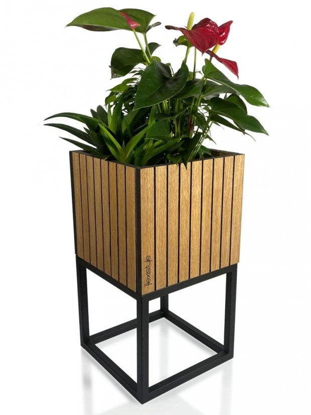 Ghiveci de flori modern din colecția FIORINO 22x22x40 cm