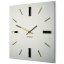 Weiße Uhr BRILLIANT 30 cm mit goldenem Zubehör