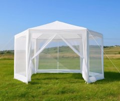 Gazebo da giardino con zanzariera 2 x 2 m