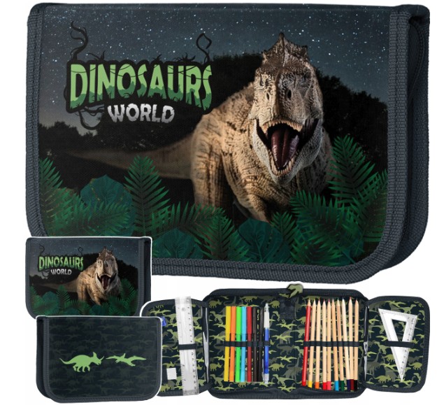 Dinosaurs World set scolastico da 5 pezzi per ragazzi