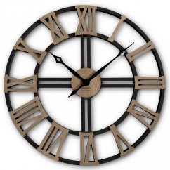 Velké dřevěné nástěnné hodiny 80 cm