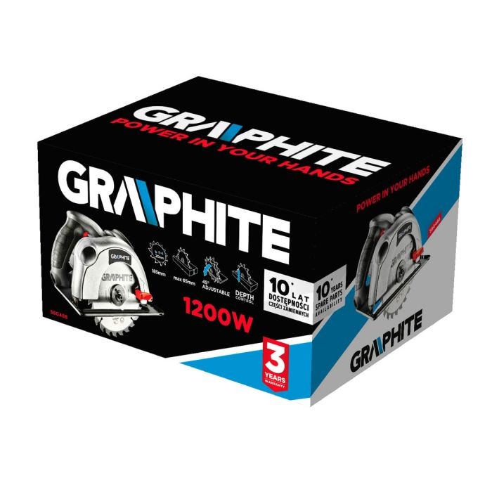 Kotoučová pila s výkonem 1200 W, 58G488 GRAPHITE