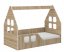 Gyermekágy Montessori ház 140 x 70 cm tölgyfa sonoma dekor balra