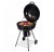 Runder tragbarer Grill mit Deckel und Aschenbecher