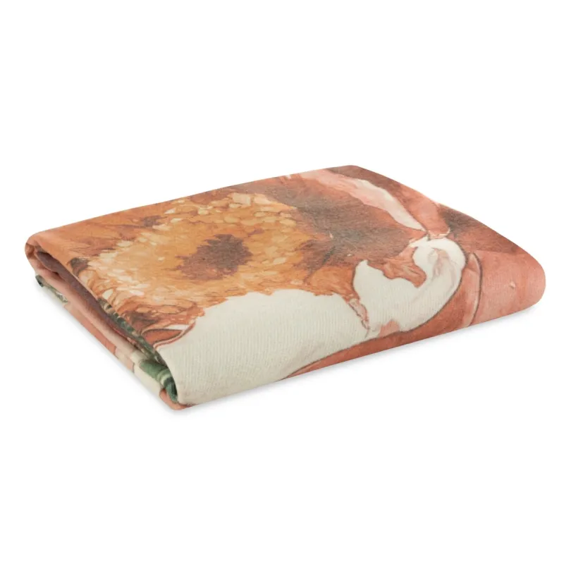 Luxusná akrylová deka s motívom tropických kvetov