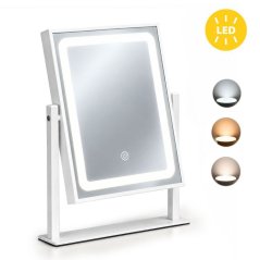 Oglindă de machiaj de masă Hollywood cu LED-uri și comenzi tactile – 25 x 30 cm
