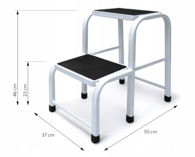 Ocelové 2stupňové schůdky s nosností 150 kg