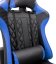 Gaming-Massagesessel mit Fußstütze - blau