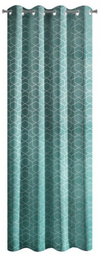 Egyszínű sötétítő függöny geometrikus mintával 135 x 250 cm