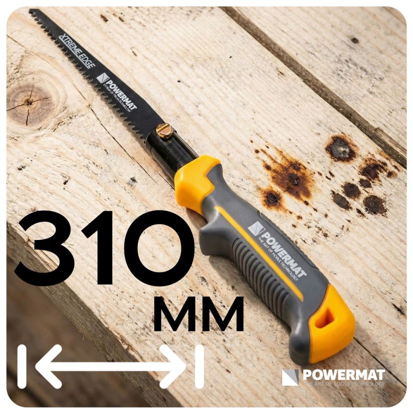 Skladacia ručná píla 3v1 PM-PRU-3W1T - na drevo, kov a sadrokartón, 310 mm