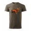 Originálne pánske bavlnené tričko pre vášnivého poľovníka - Farba: Army, Veľkosť: XL