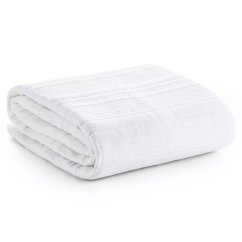 Elegáns ágytakaró TARA matt szövetből, steppelt mintával - fehér