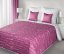 Rúžové obojstranné prešívané prehozy na posteľ s nápismi 
