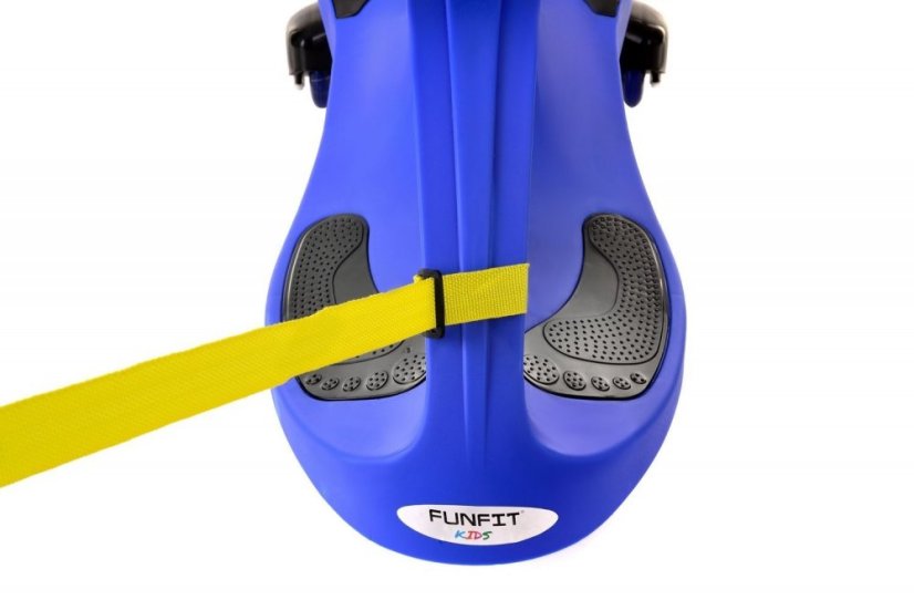 Kék színű gravitációs futóbicikli