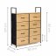 Comodă cu 8 sertare din material textil și cadru metalic 107 x 80 x 24 cm