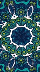 Strandtuch blau mit Mandala