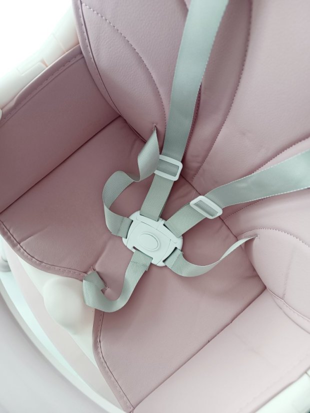 Skládací jídelní židlička 4v1 – růžová