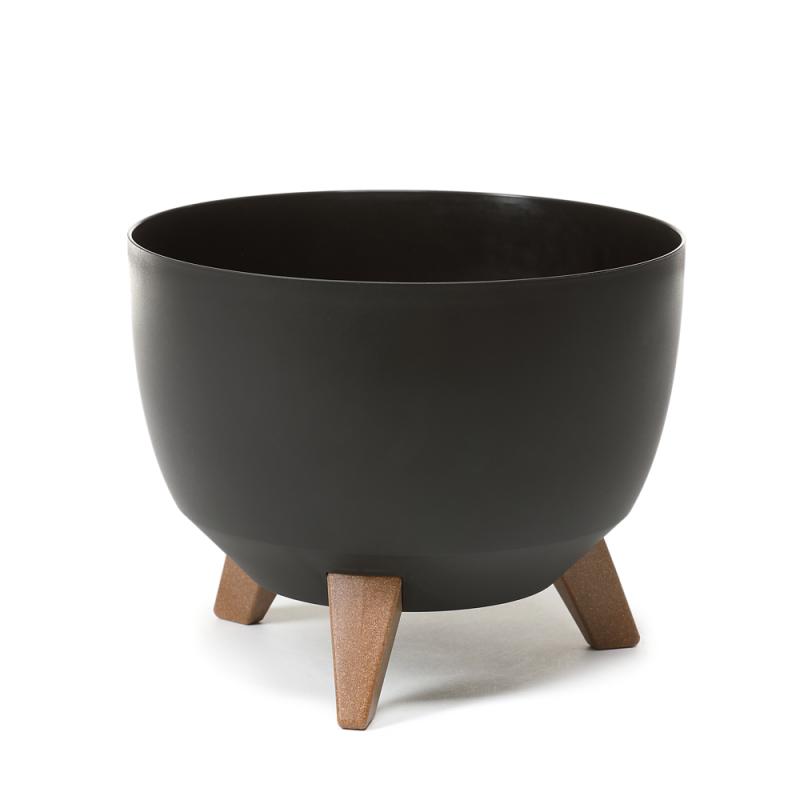 Moderný kvetináč Roma v čiernej farbe 29 cm 