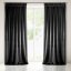 Moderne jednobojne zavjese u crnoj boji 140 x 270 cm