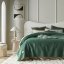 Cuvertură de pat din catifea verde Feel 200 x 220 cm