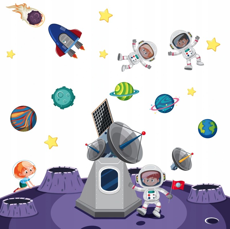 Stenska nalepka za malega astronavta