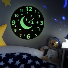 Beleuchtete Wanduhr für das Kinderzimmer