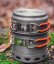Camping Topf- und Pfannenset 2in1, eloxiertes Aluminium, 900 + 500 ml