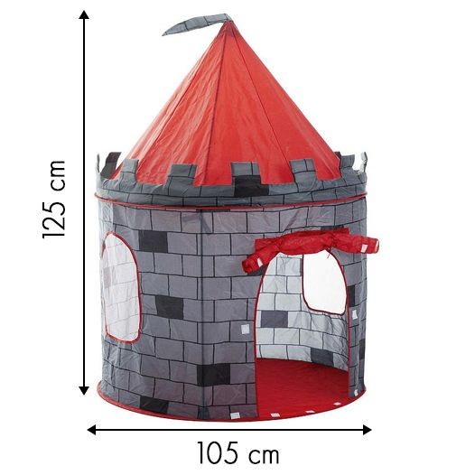 Una bellissima tenda con motivo a castello